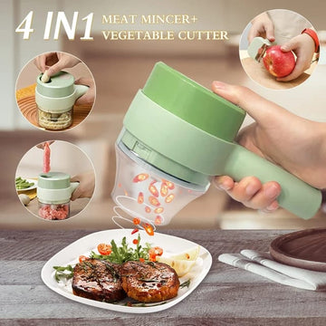 🔥 MagicCut™ 4-in-1 Electric Vegetable Cutter, Chopper & Slicer