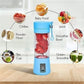 USB Rechargeable Portable Mini Blender Juicer – 6-Blade 380ml Personal Size Smoothie Mixer | Double-Click Safety Start | Fruit Juice Bottle Machine by Bee To Door