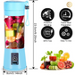 USB Rechargeable Juicer Blender 6 Blades Stainless Steel Material 380ml Electric Mini Juicer Blender For Personal Size