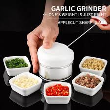 Mini Garlic Slicer Household Mincing Machine Minced Hand Pull Grinder Grill Vegetable Meat Kitchen Multi Chopper Shredder Gadget - My Store